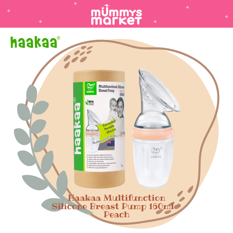 Haakaa Multifunction Silicone Breast Pump 160ml - Peach